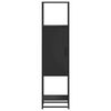 vidaXL Vysok&aacute; skrinka čierna 35,5x35x139 cm kompozitn&eacute; drevo+kov