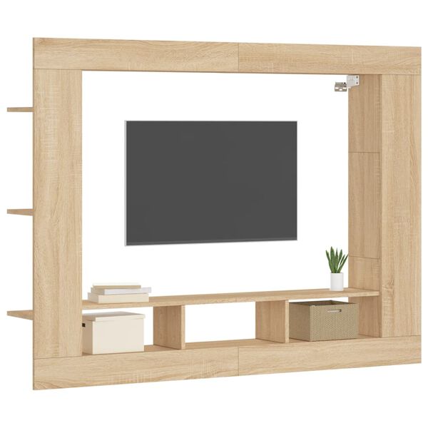 vidaXL TV skrinka dub sonoma 152x22x113 cm kompozitn&eacute; drevo