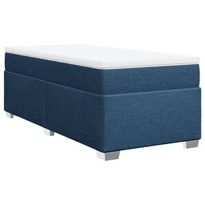 vidaXL Posteľn&yacute; r&aacute;m boxspring s matracom modr&yacute; 90x190 cm l&aacute;tka