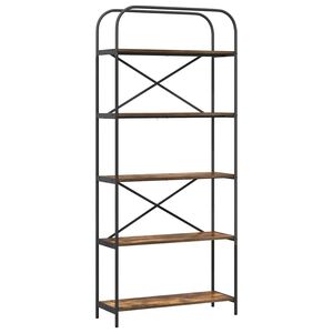 vidaXL Reg&aacute;l na knihy Dymov&aacute; dub 80 x 30 x 183 cm Kompozitn&eacute; drevo