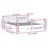 vidaXL Posteľ bez matraca 200x200 cm mas&iacute;vna borovica