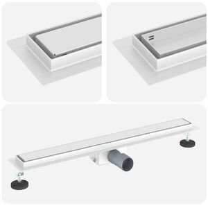 vidaXL 2 v 1 sprchov&yacute; odtok Strieborn&aacute; 70 cm Nerezov&aacute; oceľ 304