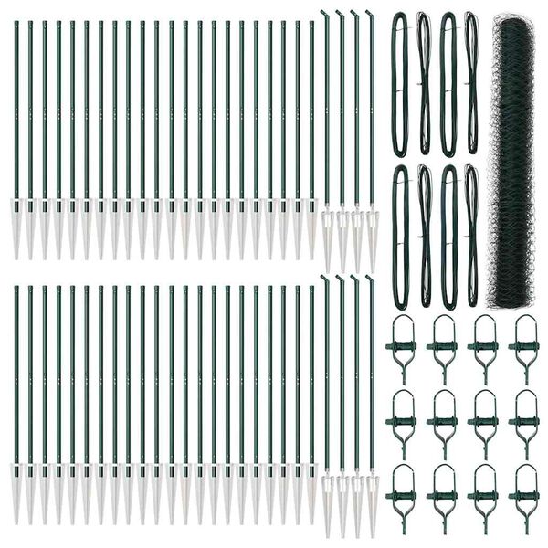 vidaXL Stĺp na plot. Zelená 100 x 1,4 m (50 mm sieť) Ocel a PVC