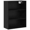 vidaXL Highboard so z&aacute;suvkou Čierny dub 69,5 x 34 x 180 cm