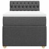 vidaXL Boxspring posteľ s matracom tmavosiv&aacute; 90x190 cm l&aacute;tka