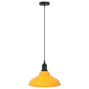 VidaXL Z&aacute;vesn&aacute; lampa v&yacute;&scaron;kovo nastaviteľn&aacute; E27 lesk žlt&aacute; &Oslash; 31 cm kov