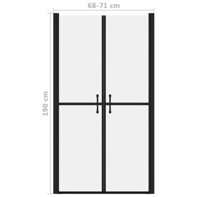 vidaXL Sprchové dvere mliečne ESG (68-71)x190 cm