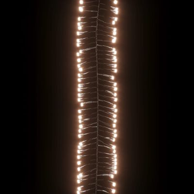 vidaXL Reťaz so zhlukmi LED, 3000 diód, teplá biela 23 m, PVC