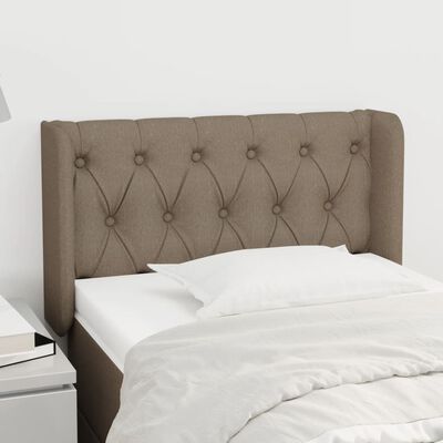 vidaXL Čelo postele so záhybmi sivohnedý 83x16x78/88 cm látka
