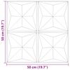 vidaXL N&aacute;stenn&eacute; panely 12 pcs Origami Beton 50 x 50 cm XPS Pena