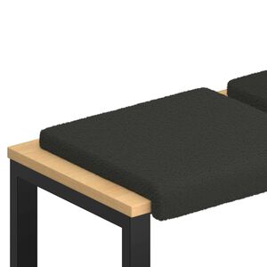 vidaXL Vank&uacute;&scaron; na lavičku 4 ks Sherpa l&aacute;tka Tmavosiv&aacute; Hĺbka 35 cm