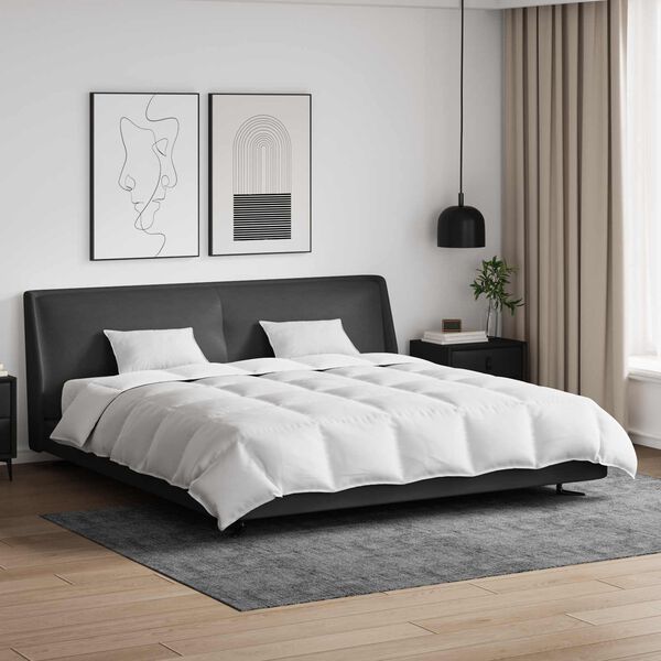 vidaXL Sada prikrývok s vankúšom 3 pcs Biela Husacia perie