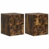 vidaXL N&aacute;stenn&aacute; nočn&aacute; skrinka 2 pcs Dymov&yacute; dub 34,5 x 33 x 40 cm