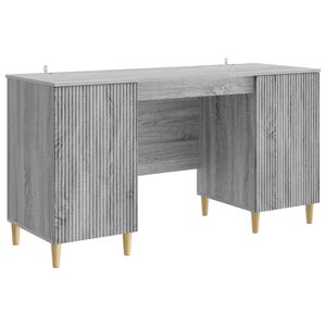 vidaXL St&ocirc;l s poličkou Siv&aacute; sonoma 142,5 x 50 x 75 cm Kompozitn&eacute; drevo
