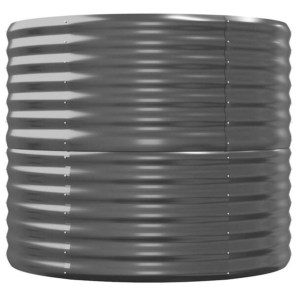 vidaXL Vyvýšený záhradný záhon pozinkovaná oceľ 296x80x68 cm antracit