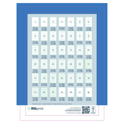 rillprint Samolepiace štítky 105x37 mm 1000 listov biele