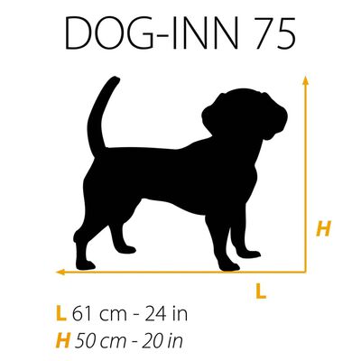 Ferplast Klietka pre psa Dog-Inn 75" 77,4x48,5x54,6 cm šedá