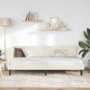 vidaXL Rohový rám postele s čelnou doskou Krémová 90 cm x 190 cm Zamat