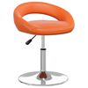 vidaXL Otočn&eacute; jed&aacute;lensk&eacute; stoličky 2 ks oranžov&eacute; umel&aacute; koža