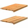 vidaXL Okenn&yacute; parapet 2 ks svetlohned&aacute; 70x40x2 cm dubov&yacute; mas&iacute;v