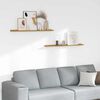 vidaXL Stenn&aacute; polica 2 pcs B&eacute;žov&aacute; 100 x 9 x 3 cm Kompozitn&eacute; drevo