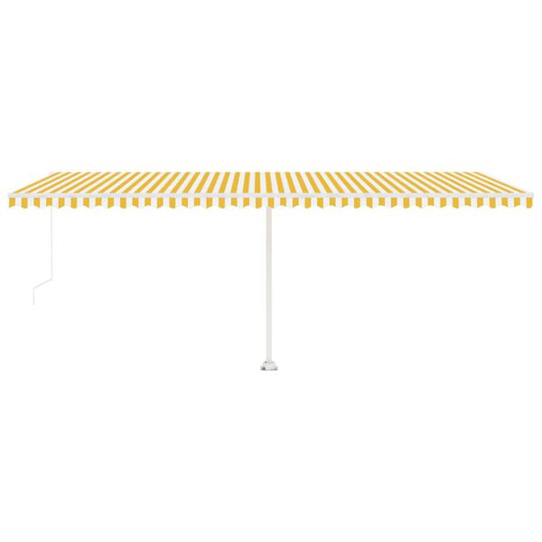 vidaXL Voľne stojaca ručne zaťahovacia mark&iacute;za 600x350 cm, žlto biela