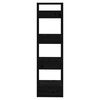 vidaXL Knižnica/deliaca stena čierna 41x35x125 cm mas&iacute;vna borovica