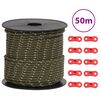 vidaXL Stanov&eacute; lano s reflexn&yacute;mi p&aacute;sikmi a napin&aacute;kmi 50 m 4 mm