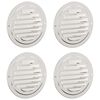 vidaXL Kryty vzduchov&yacute;ch ventil&aacute;torov 4 ks Strieborn&aacute; 100 mm