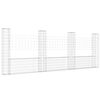 vidaXL Železn&yacute; gabi&oacute;nov&yacute; k&ocirc;&scaron; v tvare U so 4 stĺpmi 380x20x150 cm