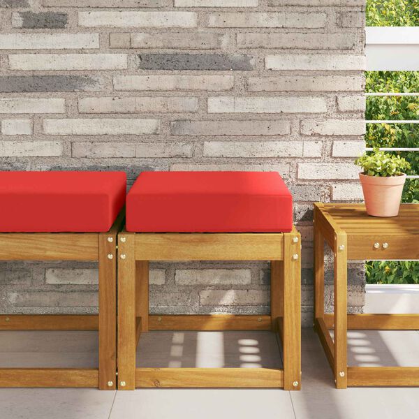 vidaXL Vank&uacute;&scaron; na vonkaj&scaron;ie sedenie Červen&aacute; 40 x 40 x 8 cm