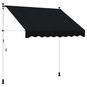 vidaXL Ručn&aacute; skladacia mark&iacute;za Čierna 150 cm