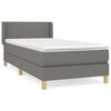 vidaXL Boxspring posteľ s matracom tmavosiv&aacute; 90x200 cm l&aacute;tka