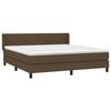 vidaXL Boxspring posteľ s matracom tmavohned&aacute; 160x200 cm l&aacute;tka