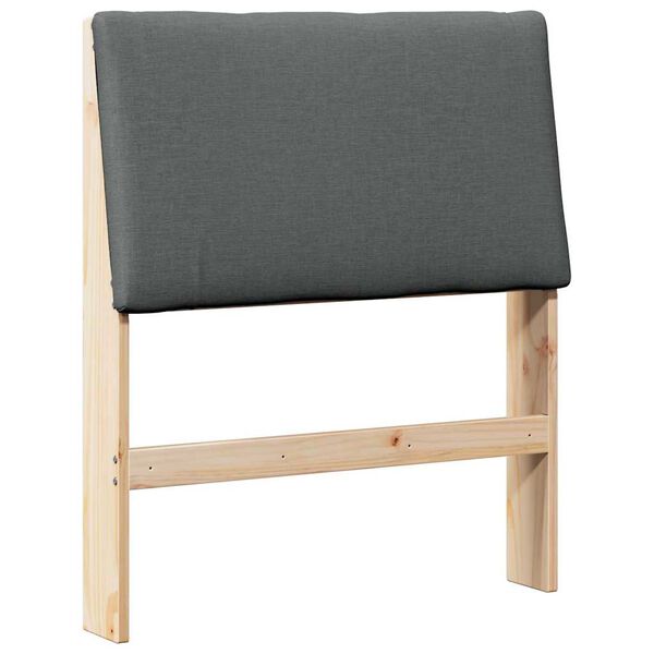 vidaXL Čal&uacute;nen&eacute; čelo postele Tmavo &scaron;ed&aacute; 80 cm Mas&iacute;vne borovicov&eacute; drevo