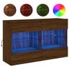 vidaXL TV n&aacute;stenn&aacute; skrinka s LED svetlami hned&yacute; dub 98,5x30x60,5 cm