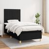 vidaXL Posteľn&yacute; r&aacute;m boxspring s matracom čierny 90x200 cm l&aacute;tka