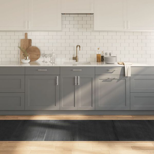 vidaXL Koberec obdĺžnikov&yacute; siv&yacute; 80x400 cm bambus