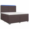 vidaXL Posteľ boxspring s matracom Tmavohned&aacute; 160 x 200 cm L&aacute;tka
