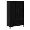 vidaXL Highboard Čierny dub 70 x 31 x 115 cm Kompozitn&eacute; drevo