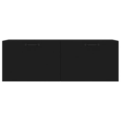 vidaXL Nástenná skrinka, čierna 100x36,5x35 cm, kompozitné drevo
