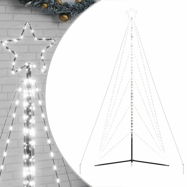 vidaXL LED vianočný stromček 615 LED studená biela 404,5 cm