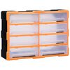 vidaXL Organiz&eacute;r s 8 veľk&yacute;mi z&aacute;suvkami 52x16x37 cm