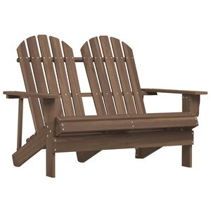 vidaXL 2-miestna z&aacute;hradn&aacute; stolička Adirondack jedľov&yacute; mas&iacute;v hned&aacute;