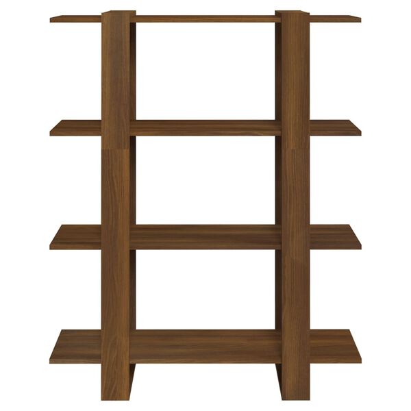 vidaXL Knižnica/deliaca stena hned&yacute; dub 100x30x123,5 cm