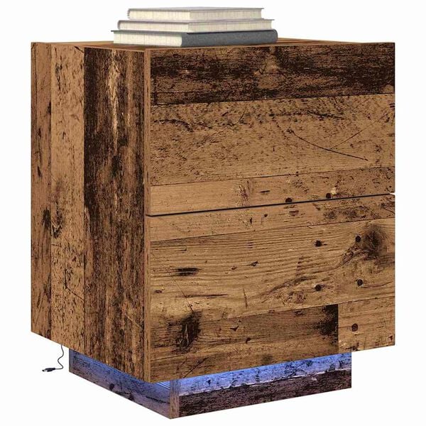 vidaXL Nočn&yacute; stol&iacute;k 2 pcs Star&eacute; drevo 45 x 40 x 55 cm Kompozitn&eacute; drevo