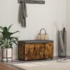vidaXL Predsieňov&aacute; lavica s vank&uacute;&scaron;om Dymov&aacute; dub 80 x 46 x 46 cm