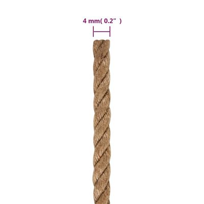 vidaXL Jutové lano 250 m dlhé 4 mm hrubé