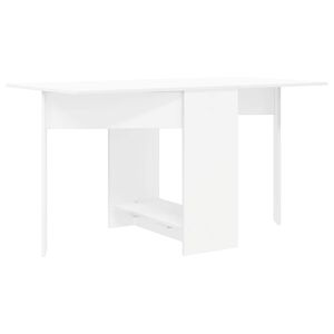 vidaXL Jed&aacute;lensk&yacute; st&ocirc;l 138 x 70 x 73,5 cm Kompozitn&eacute; drevo Biela