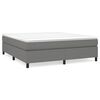 vidaXL Posteľn&yacute; r&aacute;m s boxspringom tmavosiv&aacute; 160x200 cm l&aacute;tka